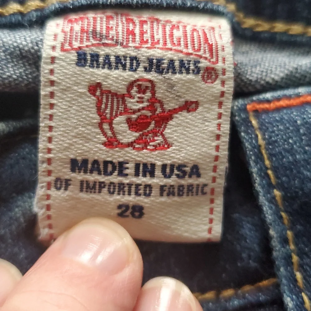 True Religion Dark Blue Jeans Size 28 - Picture 3 of 9